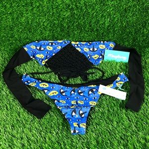 New NWT Maylana Swim Bikini Set Top Bottom Beach